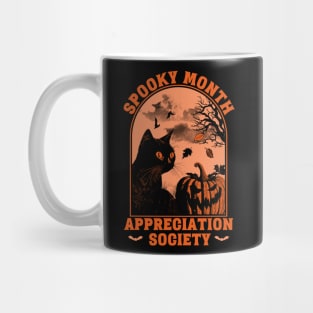 Spooky Month Appreciation Society – Halloween Black Cat Mug